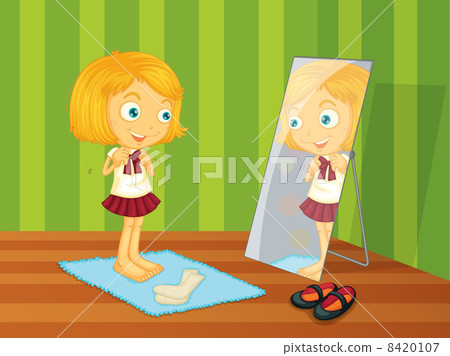Girl and mirror Girl and mirror 8420107