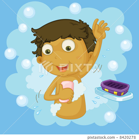 Boy showering Boy showering 8420278