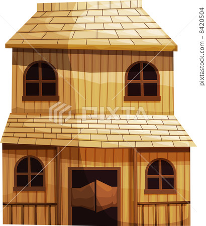 Isolated wooden house structure Isolated wooden house structure 8420504