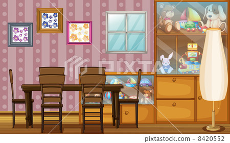 A house full of toys and frames 8420552