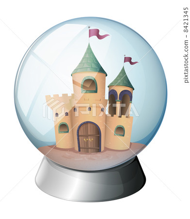 A castle inside a glass dome A castle inside a glass dome 8421345
