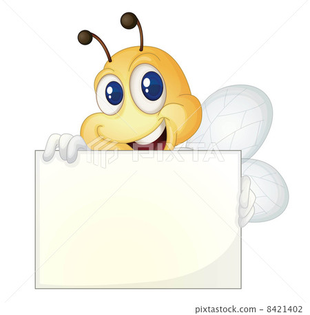 Bee with sign 8421402