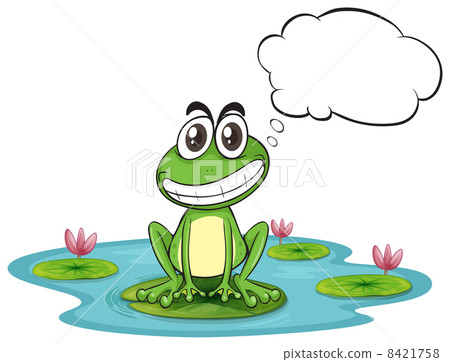 A frog at the pond with empty callout A frog at the pond with empty callout 8421758