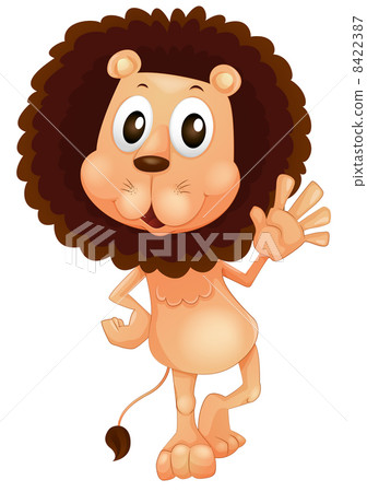 A lion waving his left hand 8422387