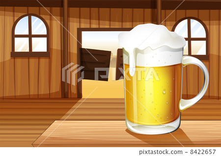 A table with a mug full of beer A table with a mug full of beer 8422657