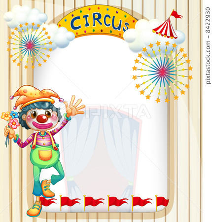A clown at the circus entrance A clown at the circus entrance 8422930