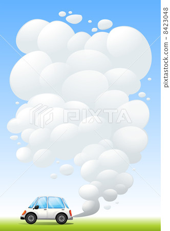 A car releasing smoke 8423048