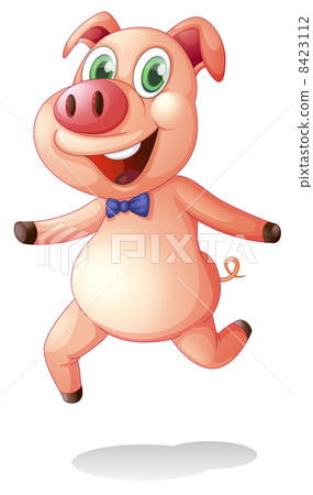 A smiling fat pig 8423112