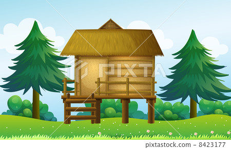 A small house at the top of the hill A small house at the top of the hill 8423177