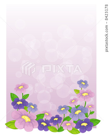 A purple stationery with flowers A purple stationery with flowers 8423178