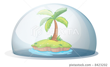 An island with a coconut tree An island with a coconut tree 8423202