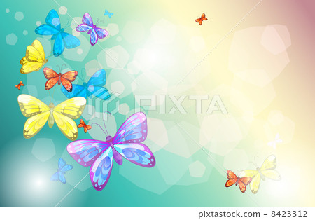 Colorful butterflies in a special paper Colorful butterflies in a special paper 8423312