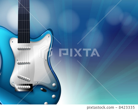 A stationery with a blue electric guitar 8423335