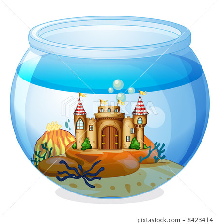 A castle inside the aquarium A castle inside the aquarium 8423414