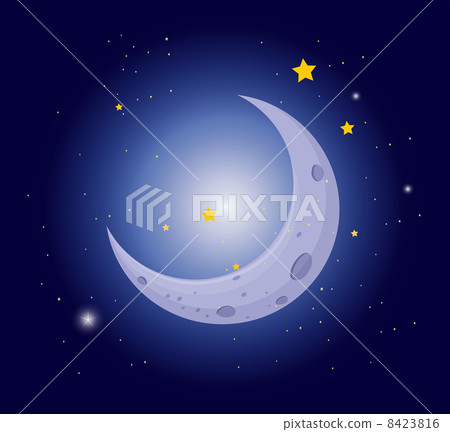 A white crescent in the sky A white crescent in the sky 8423816