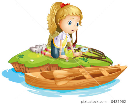 A sad girl trapped in an island 8423962