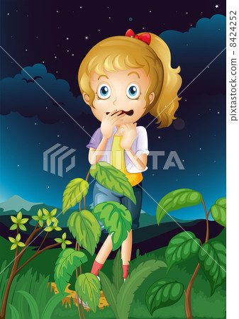 A scared young girl A scared young girl 8424252
