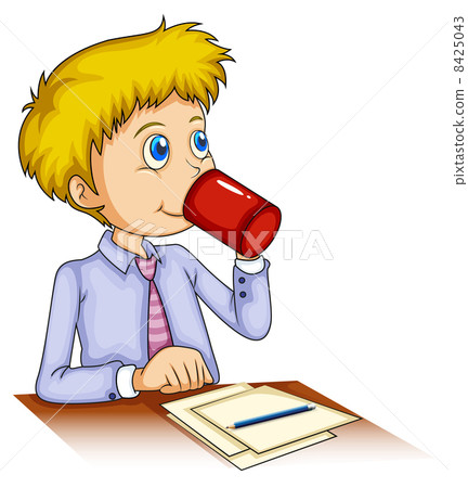 A businessman drinking coffee A businessman drinking coffee 8425043