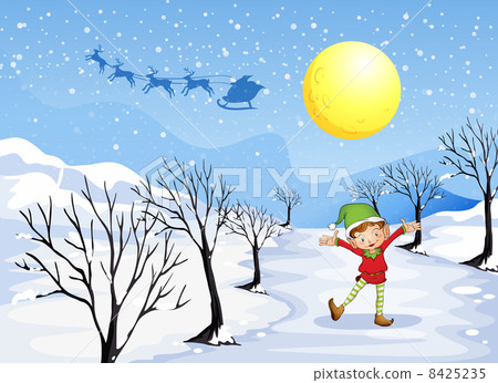 An elf in a snowy place An elf in a snowy place 8425235