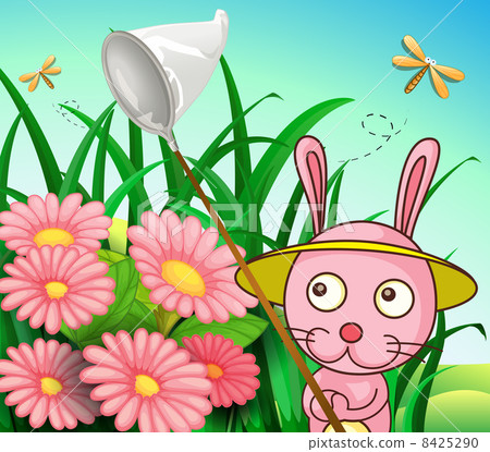 A rabbit catching dragonflies A rabbit catching dragonflies 8425290