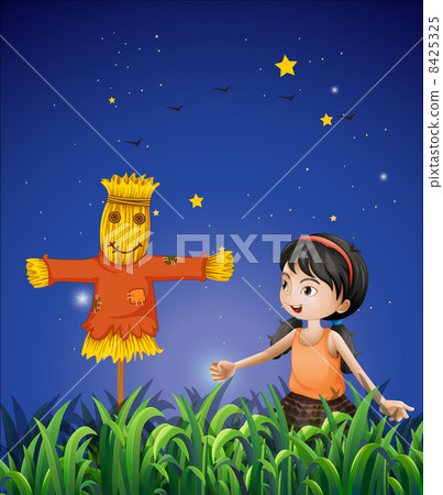 A girl mimicking the scarecrow 8425325