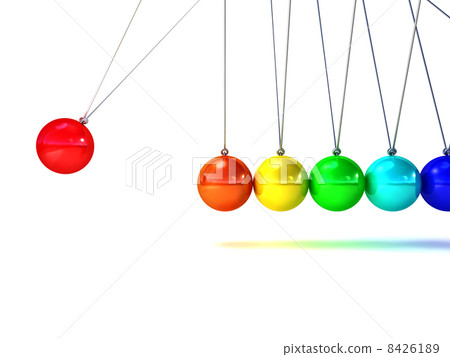 rainbow newton cradle 8426189