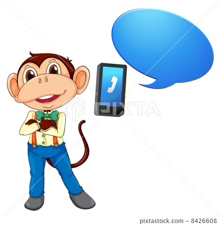 a monkey with cell phone 8426608