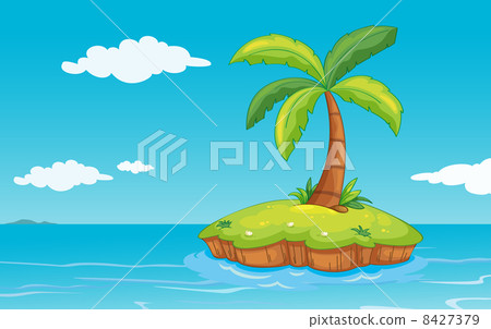 palm tree on island palm tree on island 8427379