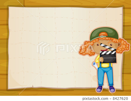 girl and a paper sheet 8427620