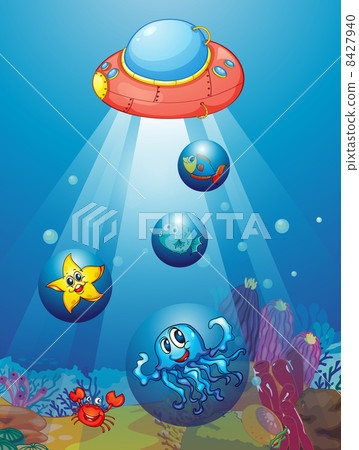 submarine and fishes submarine and fishes 8427940