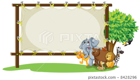 animals with board 8428296