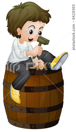 Boy on a barrel Boy on a barrel 8428365