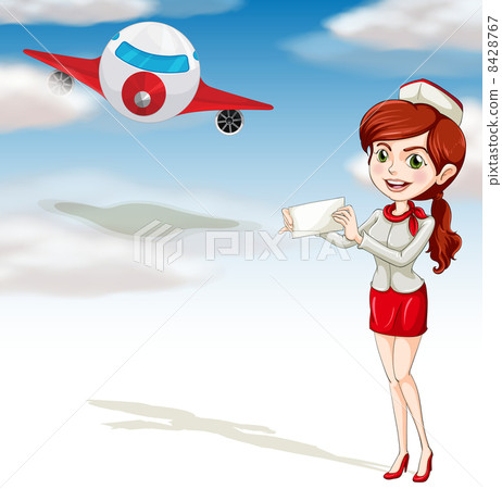 air plane and girl air plane and girl 8428767