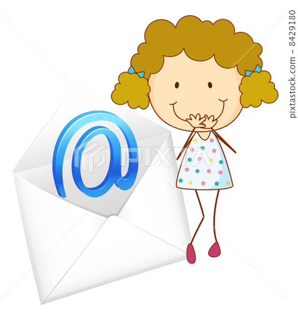 a girl with mail envelop a girl with mail envelop 8429180
