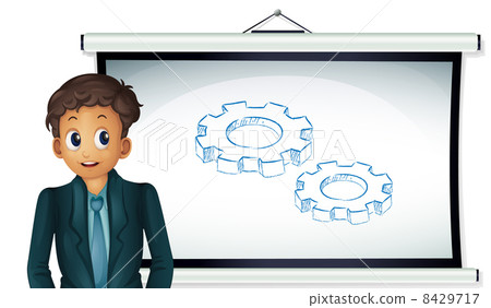 Whiteboard man 8429717