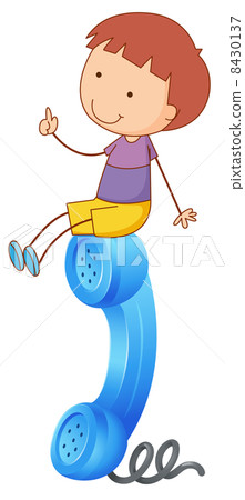 boy sitting on receiver 8430137