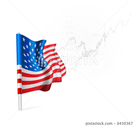 U.S. Flag on background stock illustrations U.S. Flag on background stock illustrations 8430367
