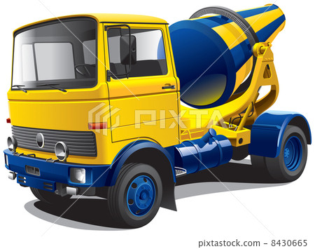 old-fashioned concrete-mixer 8430665