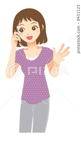 Women talking on mobile Women talking on mobile 8431125