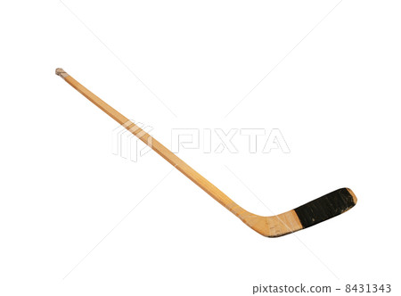 Hokey stick on the  white background 8431343