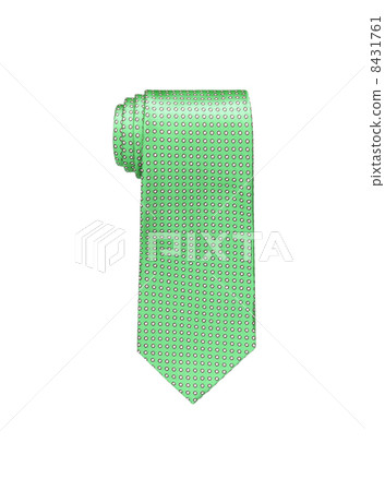 green tie isolated on white background green tie isolated on white background 8431761