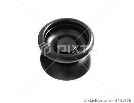 Black yo-yo toy on a white background 8431796