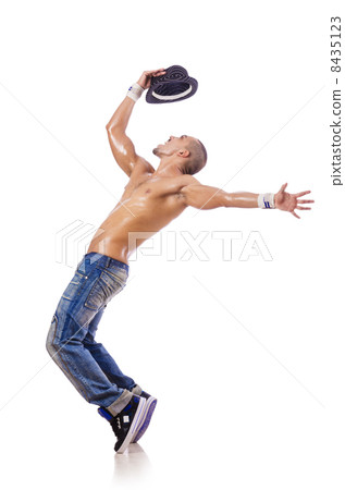 Dancer dancing dances isolated on white Dancer dancing dances isolated on white 8435123