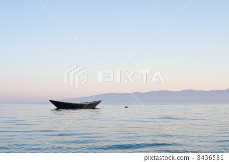 boat at morning lake boat at morning lake 8436581