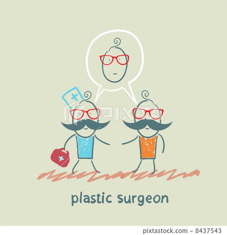 plastic surgeon says to the patient's facial surgery 8437543