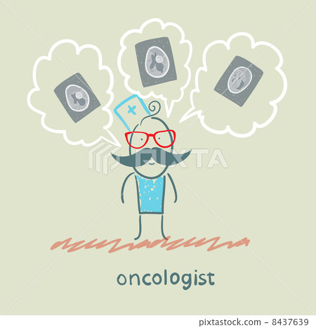 oncologist thinks of the x-ray images 8437639