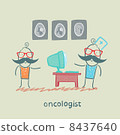 oncologist shows the x-ray images of the patient 8437640