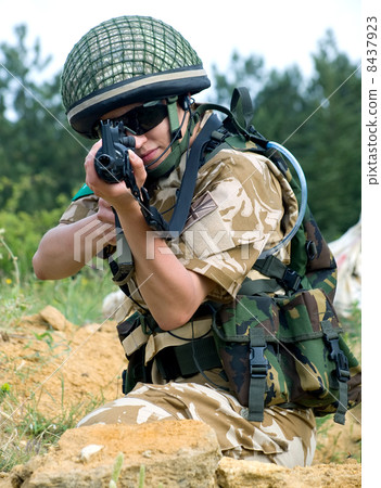 British girl soldier British girl soldier 8437923