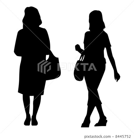 家庭主婦的剪影 8445752