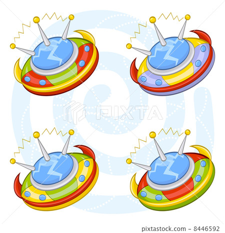 Cartoon flying saucers Cartoon flying saucers 8446592